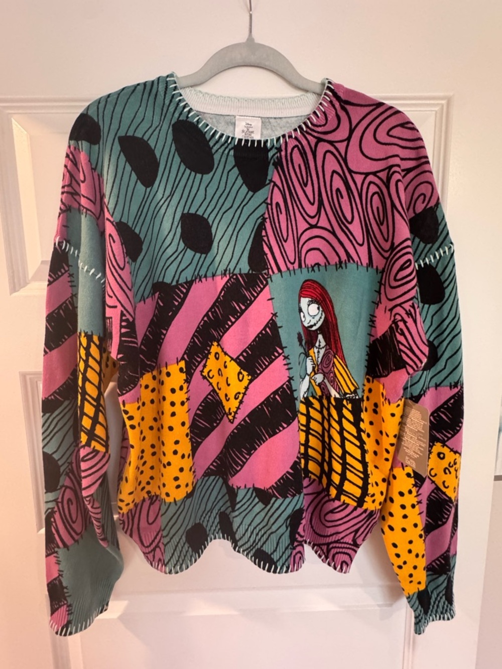 Nightmare Before Christmas Sally Stitch Sweater - Size Large NWT